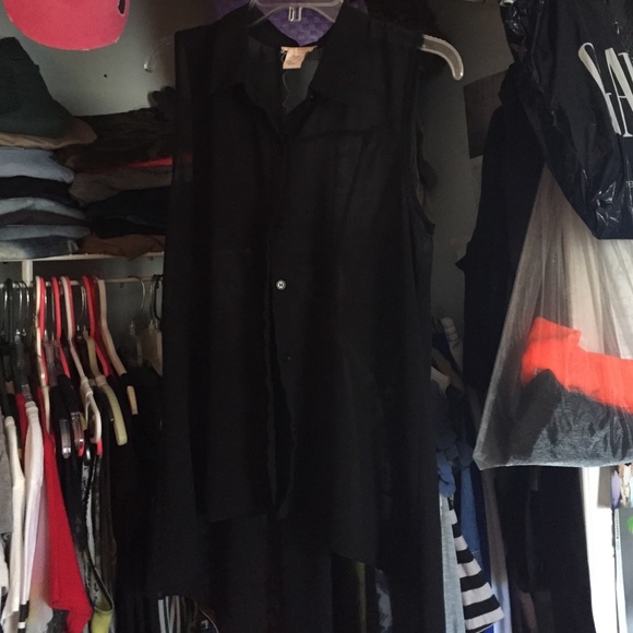 Black Chiffon Tank