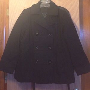 NWT Black Peacoat