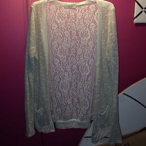 Lace back with gold detailing cardigan