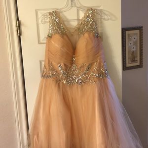 Baige peachy plus size prom/ homecoming dress.