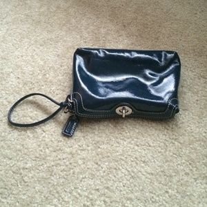Navy Blue Coach wristlet.