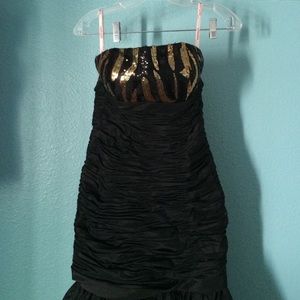 Black and gold zebra dress