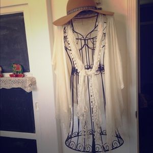 Short Fringed Kimono