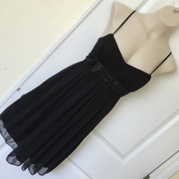 Black sparkle cocktail bow tie dress Sz M