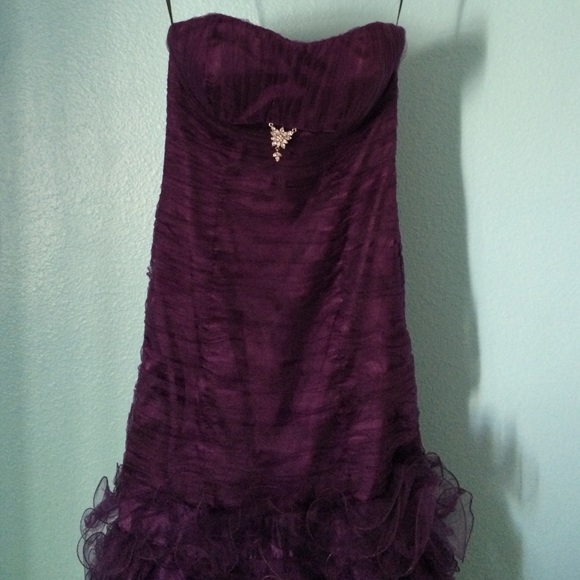 Dark purple prom dress