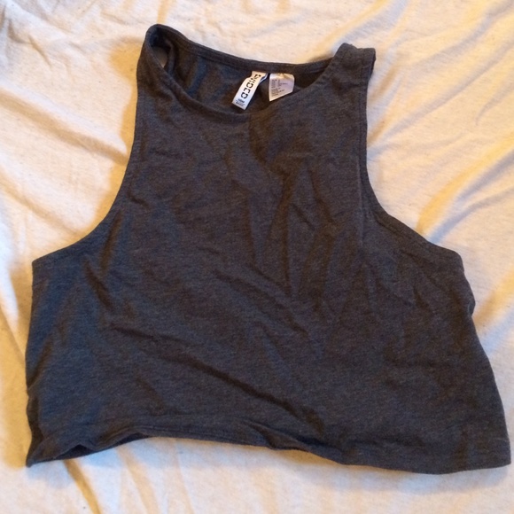 Dark Grey Crop Top