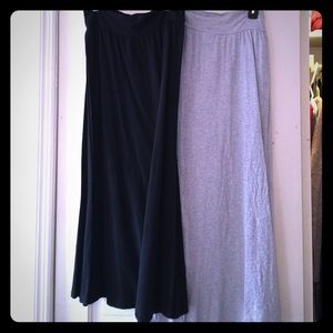 New York & Company Maxi Skirts. Black and Grey