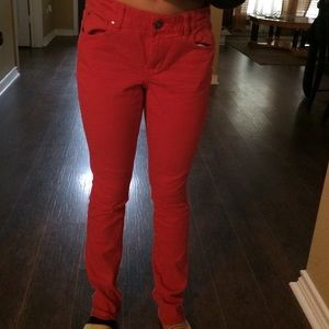 DKNY red jeans