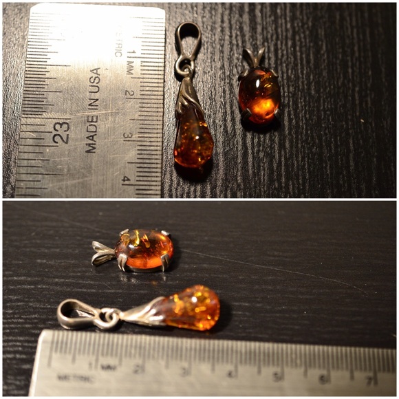 Two Amber charms