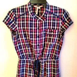 BCBG Checkered Button Down