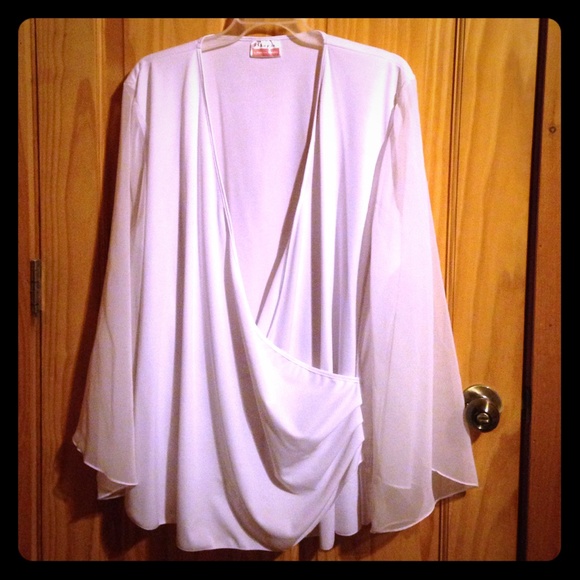 Beautiful Woman's Plus Size White Cover Up