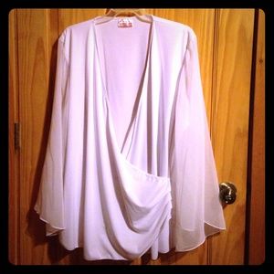 Beautiful Woman's Plus Size White Cover Up