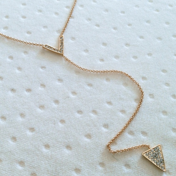 boutique Jewelry - pave lariat necklace