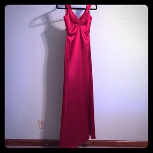 Red Satin Formal Jessica McClintock Dress
