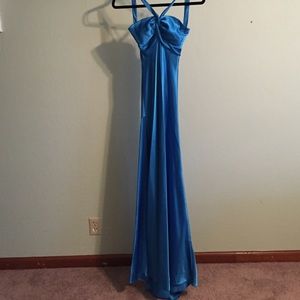Bright blue formal dress