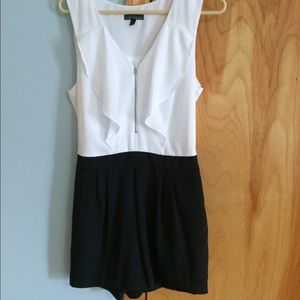 cute black and white romper