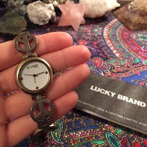 Lucky Brand peace sign watch NWOT