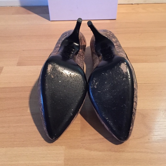 Christian Dior Suede and Snake Embossed Duo Pumps - Picture 3 of 4