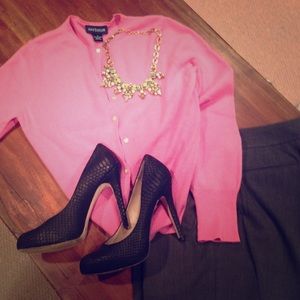 Pink cashmere sweater set