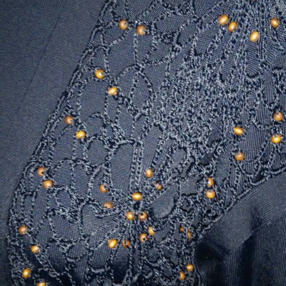 🍀2 Pc Belldini top w/crochet vest - Picture 2 of 2