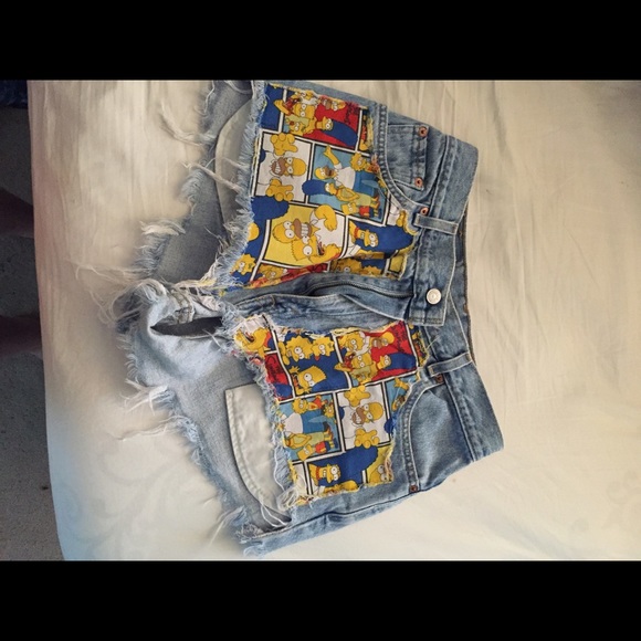 Homemade Simpsons high waisted shorts