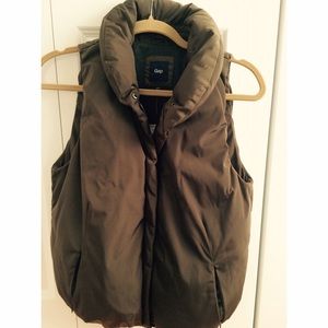 Brown down vest