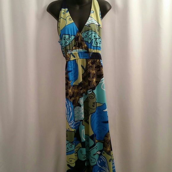 Tropical maxi dress
