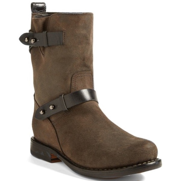 Rag & Bone waxed calfskin Moto boots. Size 41