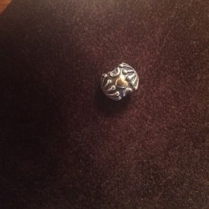Gold plated heart Pandora charm