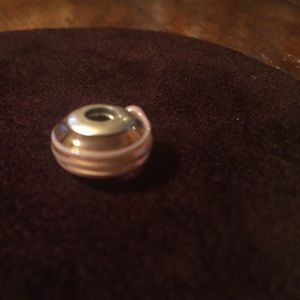 Light pink Murano glass bead.