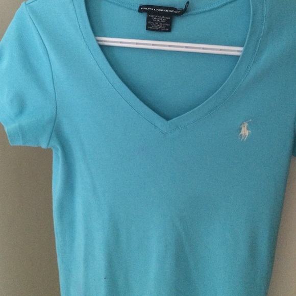 Blue polo Ralph Lauren v neck