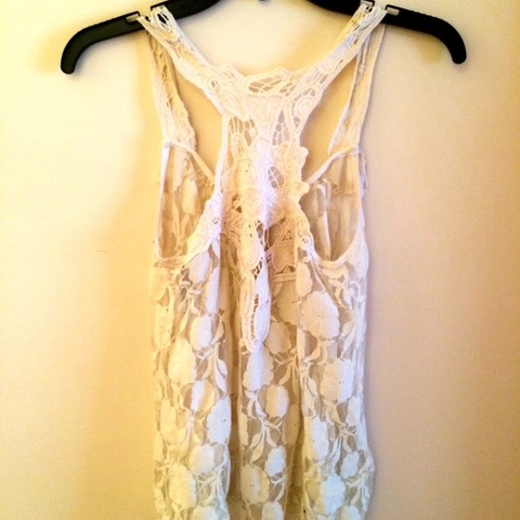 Crochet + Lace Tank - Picture 2 of 2