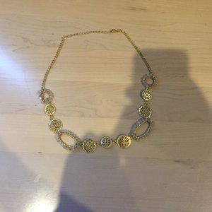 Francesca's Collections White and Gold Necklace