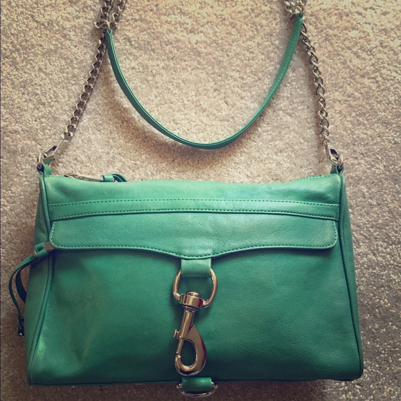Mint green Rebecca Minkoff MAC leather bag