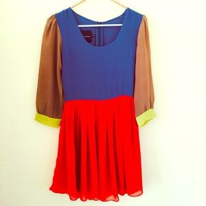 BN color block dress for spring and summer, size S