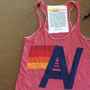 Aviator nation red tank top