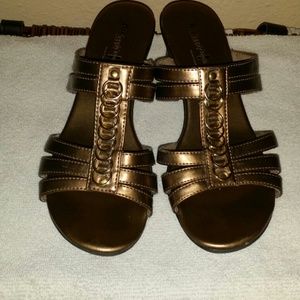 Gold Colored Sandals from Air Supply