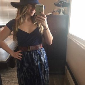 Hipster blue cotton dress and maxi!