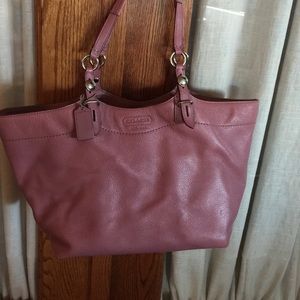 Mauve coach hand bag