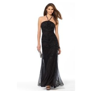 Black sequin evening gown