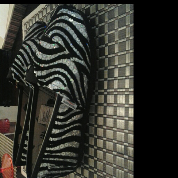 A zebra  print  flat