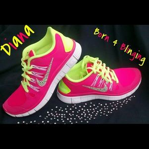 Sold-Swarvorski Crystal Nike Free 5.0