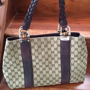Gucci Shoulder bag With Brown Braided Straps