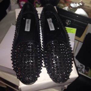 Steve Madden Black Studded Flats