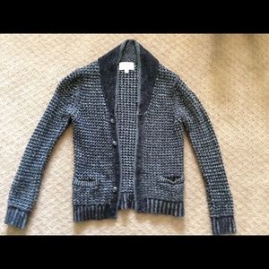 Gray knit cardigan