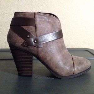 Taupe Ankle Booties.