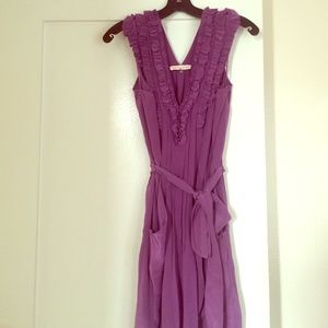 Rebecca Taylor purple silk dress
