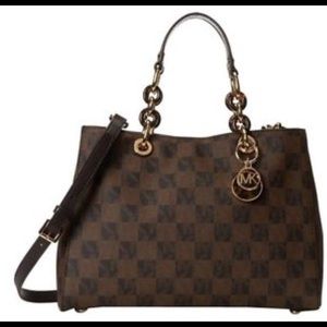 SOLD - Michael Kors Cynthia Medium Leather Satchel