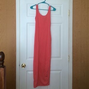 Long, fitted maxi dress