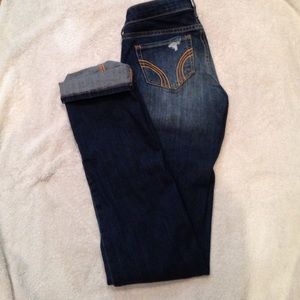 Hollister straight rip skinny jeans | size 0 long